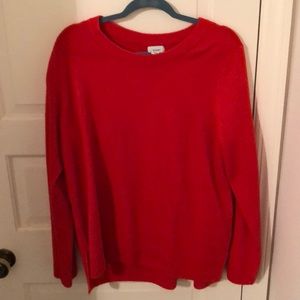 Red long sleeve sweater